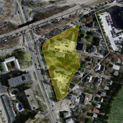 100 Boylston St, Newton MA aerial view