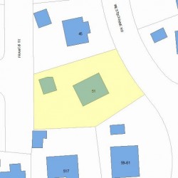 51 Westbourne Rd, Newton MA  02459-1617 plot plan