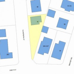 46 Clarendon St, Newton MA  02460-2021 plot plan