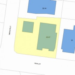65 Pearl St, Newton MA 02458-1609 plot plan
