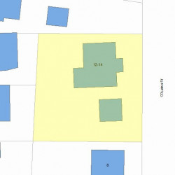14 Colman St, Newton MA  02465-1707 plot plan