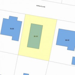 88 Warwick Rd, Newton MA 02465-1724 plot plan
