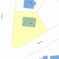 728 Walnut St, Newton MA 02459-1418 plot plan