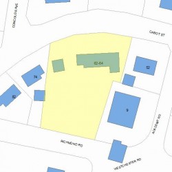 62 Cabot St, Newton MA 02458-2500 plot plan