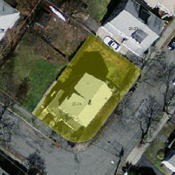 24 Elliot Ter, Newton MA  02464-1410 aerial view