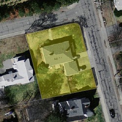 4 Bowers St, Newton MA 02460-1903 aerial view