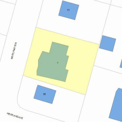 7 Westland Ter, Newton MA 02465-1524 plot plan