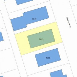 73 Withington Rd, Newton MA 02460-2037 plot plan