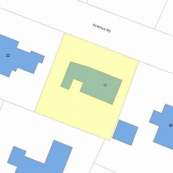 12 Puritan Rd, Newton MA 02461-1022 plot plan