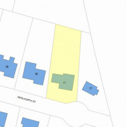 71 Kenilworth St, Newton MA  02458-2705 plot plan