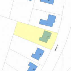 17 Wayne Rd, Newton MA  02459-3411 plot plan