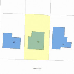 101 Parker Ave, Newton MA  02461-1814 plot plan