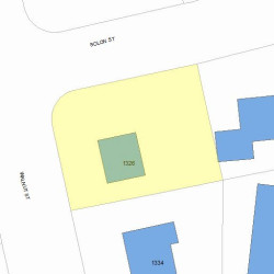 1326 Walnut St, Newton MA 02461-1850 plot plan