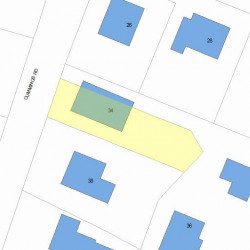 34 Cummings Rd, Newton MA  02459-1753 plot plan