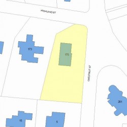 175 Chestnut St, Newton MA 02465-2930 plot plan