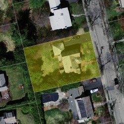 20 Evelyn Rd, Newton MA  02468-1217 aerial view