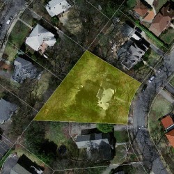 17 Larch Rd, Newton MA  02468-1413 aerial view