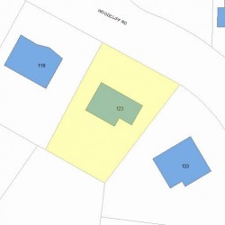 123 Woodcliff Rd, Newton MA 02461-1824 plot plan