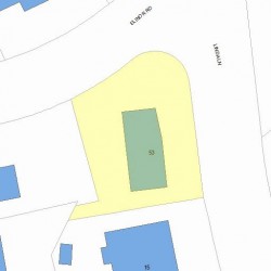 53 Elinor Rd, Newton MA 02461-1847 plot plan
