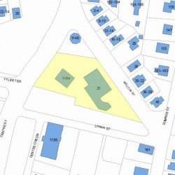 25 Willow St, Newton MA  02459-1915 plot plan