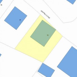 19 Central Close, Newton MA  02466-2305 plot plan