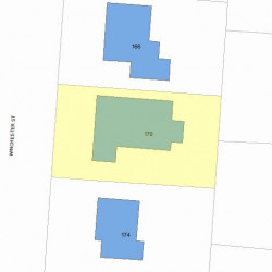 170 Winchester St, Newton MA 02461-2130 plot plan