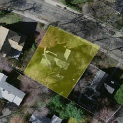 45 Hartman Rd, Newton MA  02459-3034 aerial view