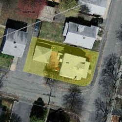 71 Tolman St, Newton MA 02465-1019 aerial view