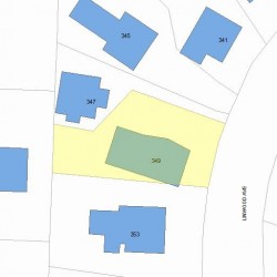 349 Linwood Ave, Newton MA  02460-1342 plot plan
