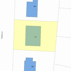 132 Cherry St, Newton MA  02465-1239 plot plan