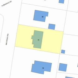 46 Brookside Ave, Newton MA 02460-1530 plot plan