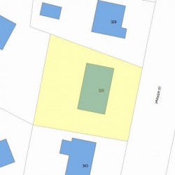 335 Parker St, Newton MA 02459-2630 plot plan