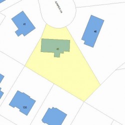 45 Juniper Ln, Newton MA  02459-2839 plot plan