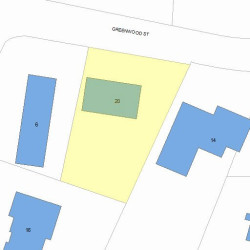 20 Greenwood St, Newton MA 02459-2741 plot plan
