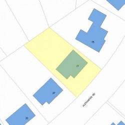 21 Alexander Rd, Newton MA  02461-1830 plot plan