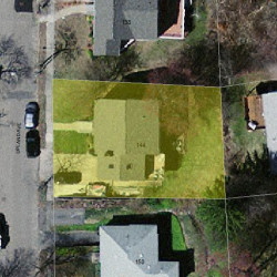 144 Upland Ave, Newton MA 02461-2145 aerial view