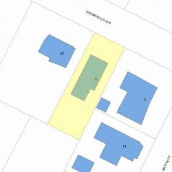 71 Underwood Ave, Newton MA  02465-1023 plot plan