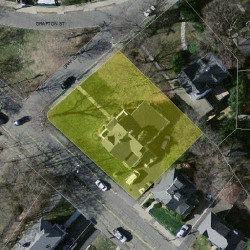58 Grafton St, Newton MA  02459-1545 aerial view