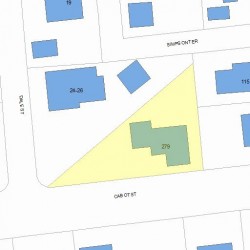 279 Cabot St, Newton MA  02460-2269 plot plan