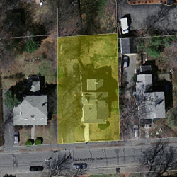 91 Washington Park, Newton MA  02460-1917 aerial view