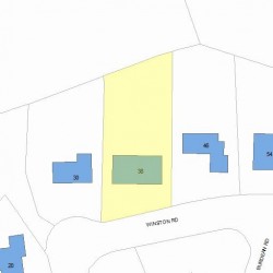 38 Winston Rd, Newton MA 02459-3062 plot plan