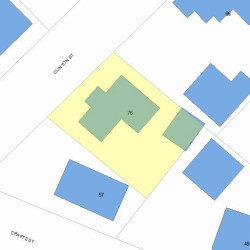 76 Clinton St, Newton MA  02458-1234 plot plan