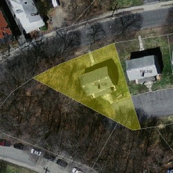 124 Rowe St, Newton MA 02466-1528 aerial view