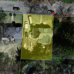 12 Wyman St, Newton MA 02468-1517 aerial view