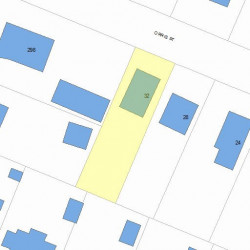 32 Orris St, Newton MA  02466-1312 plot plan