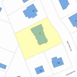 12 Nantucket Rd, Newton MA  02461-1408 plot plan