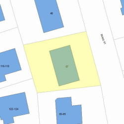 57 Blake St, Newton MA 02460-2005 plot plan