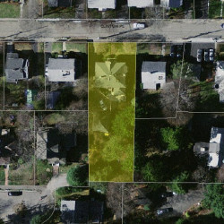 75 Clinton Pl, Newton MA  02459-1117 aerial view