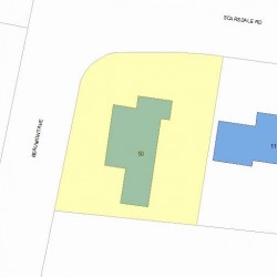 50 Beaumont Ave, Newton MA  02460-2331 plot plan