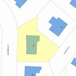 20 Wetherell St, Newton MA  02464-1417 plot plan